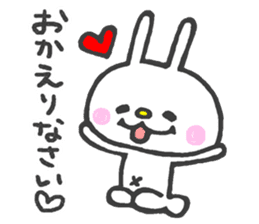 Girly White Rabbit sticker #5075801