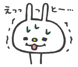 Girly White Rabbit sticker #5075813