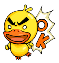 banano yellow duck sticker #5076274