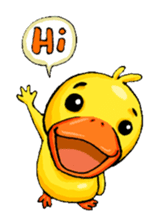 banano yellow duck sticker #5076279