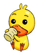 banano yellow duck sticker #5076282