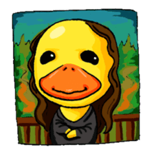 banano yellow duck sticker #5076294