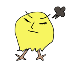 Yellow bird sticker sticker #5076312