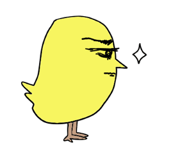 Yellow bird sticker sticker #5076341