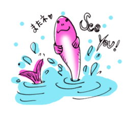 The Bare and Salmon sticker #5076726