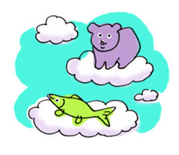 The Bare and Salmon sticker #5076738