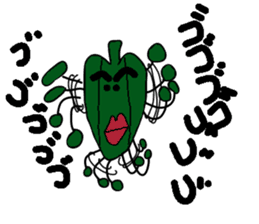 Green guy and carrot-kun sticker #5077027
