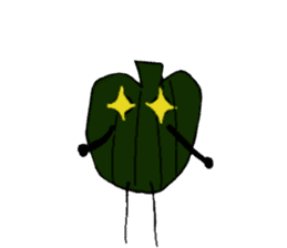 Green guy and carrot-kun sticker #5077029