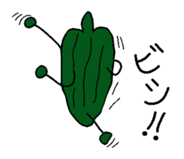 Green guy and carrot-kun sticker #5077031