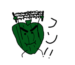 Green guy and carrot-kun sticker #5077040