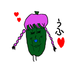 Green guy and carrot-kun sticker #5077041