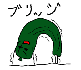 Green guy and carrot-kun sticker #5077049