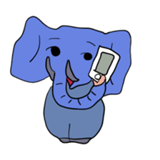Elephant picture diary sticker #5077158