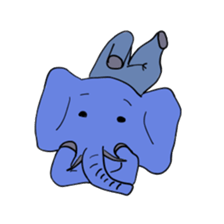 Elephant picture diary sticker #5077159