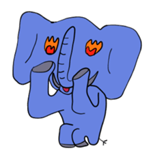 Elephant picture diary sticker #5077164