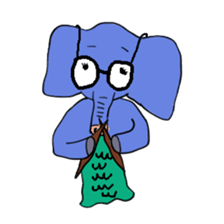 Elephant picture diary sticker #5077174