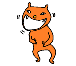 Orange crazy cat sticker #5079102