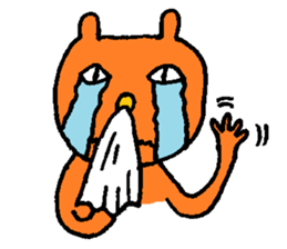 Orange crazy cat sticker #5079110