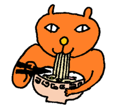 Orange crazy cat sticker #5079113