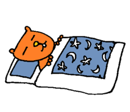 Orange crazy cat sticker #5079114