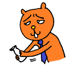 Orange crazy cat sticker #5079121