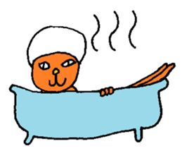 Orange crazy cat sticker #5079122