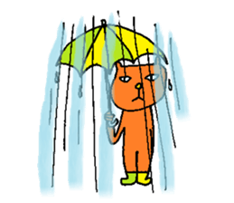 Orange crazy cat sticker #5079123