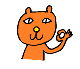 Orange crazy cat sticker #5079134