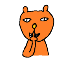 Orange crazy cat sticker #5079136