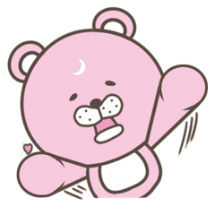 Pink bear stickers