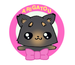 Black puppy sticker #5080462