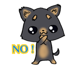 Black puppy sticker #5080464