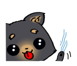 Black puppy sticker #5080465