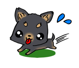Black puppy sticker #5080467
