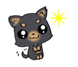 Black puppy sticker #5080469