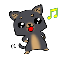 Black puppy sticker #5080470