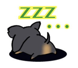 Black puppy sticker #5080471