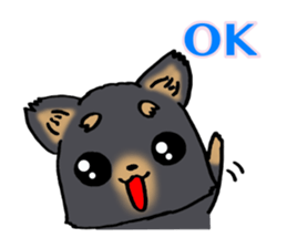 Black puppy sticker #5080472