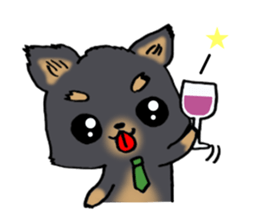 Black puppy sticker #5080474