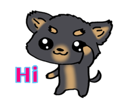 Black puppy sticker #5080475