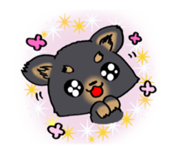 Black puppy sticker #5080476