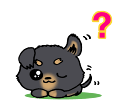 Black puppy sticker #5080479