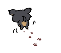 Black puppy sticker #5080480