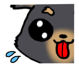 Black puppy sticker #5080484