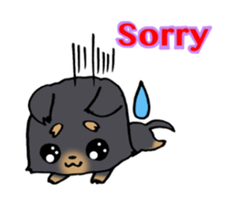 Black puppy sticker #5080485