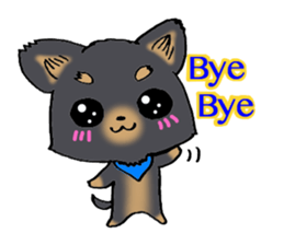 Black puppy sticker #5080486