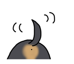 Black puppy sticker #5080487