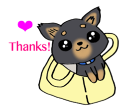 Black puppy sticker #5080490