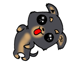Black puppy sticker #5080495