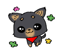 Black puppy sticker #5080497